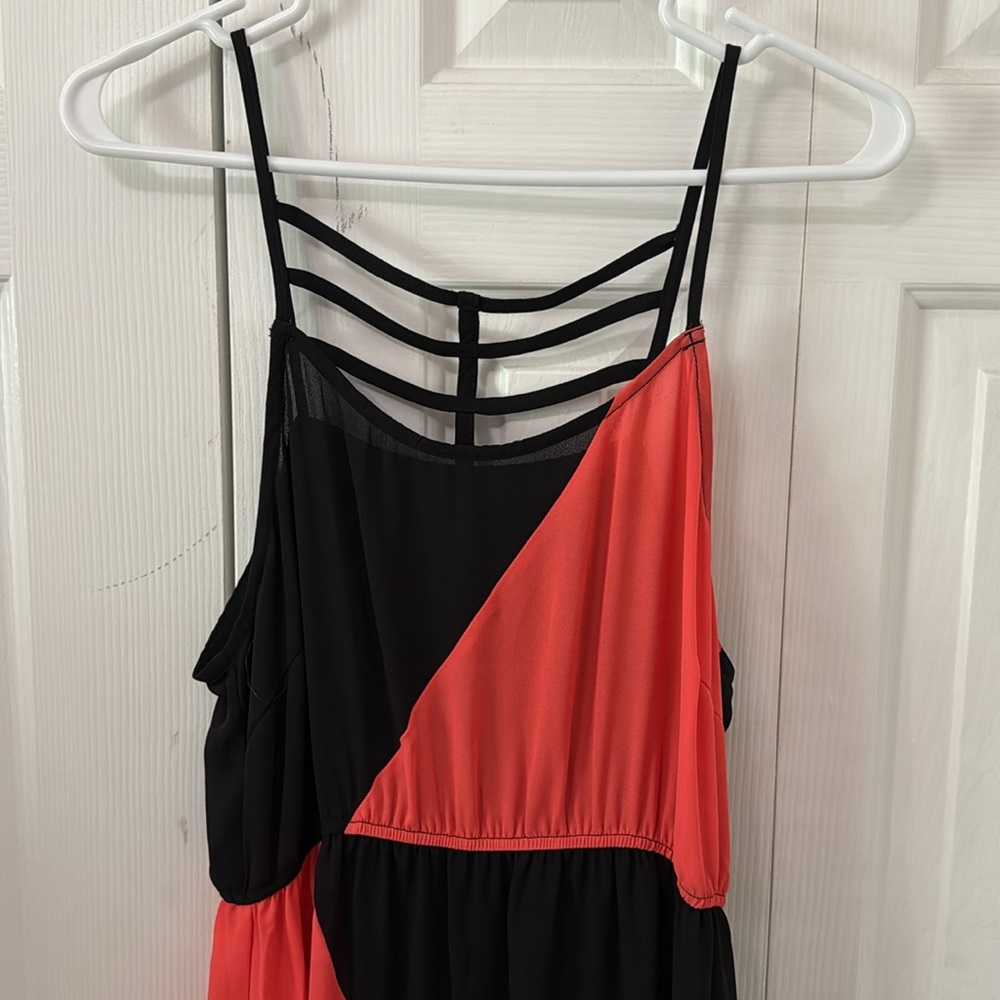 Color Block Chiffon Dress - Picture 2 of 3